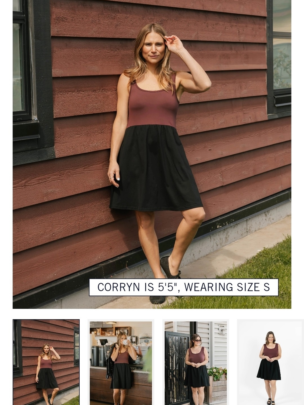 Smash +Tess Sleeveless Two-Tone Tank Dress in Size M